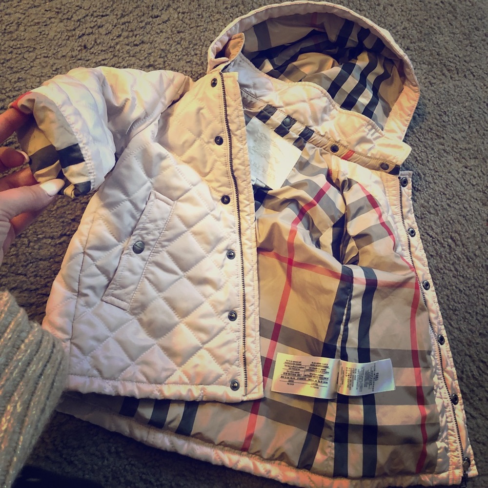 Burberry quilted girl jacket 4t